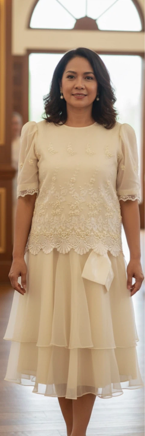 Filipiniana embroidered beaded dress - photo 5