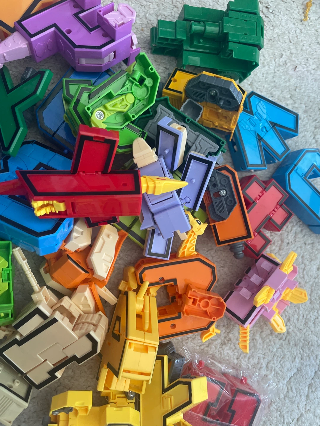 Alphabet and Number Transformation Robot Toys - photo 2