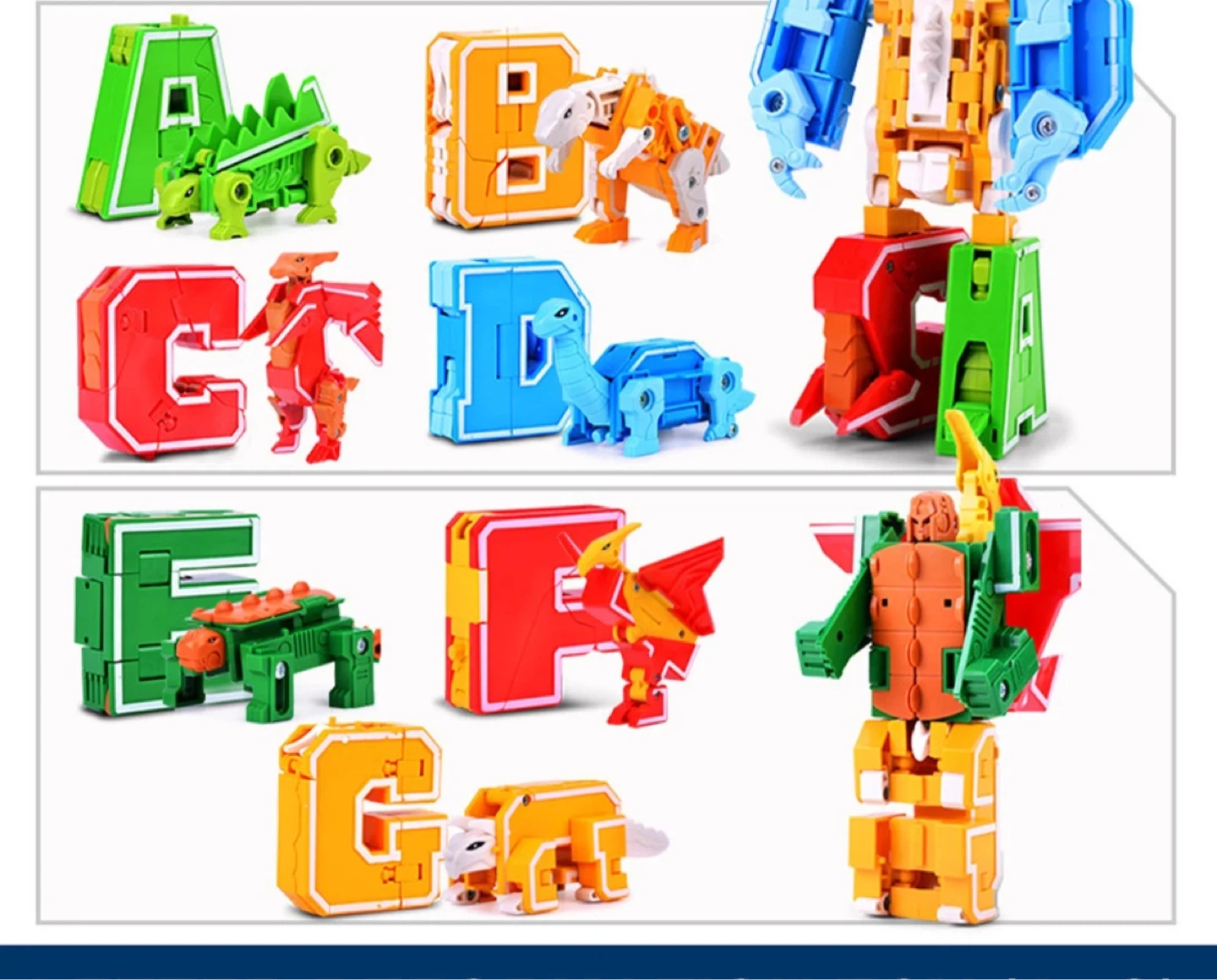 Alphabet and Number Transformation Robot Toys