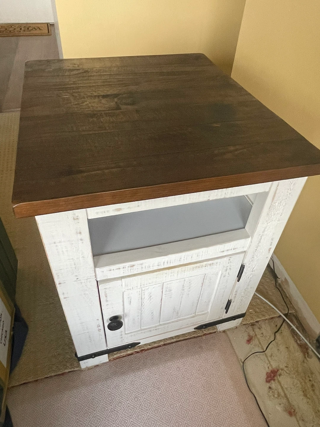 Farmhouse Side Table with Built-in Charging  Station - photo 5
