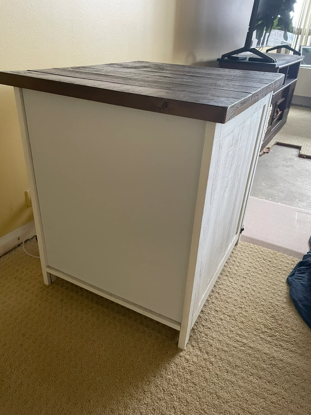 Farmhouse Side Table with Built-in Charging  Station - photo 3