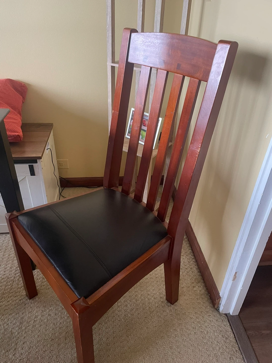 Set of 3 Mission-Style Wood Dining Chairs