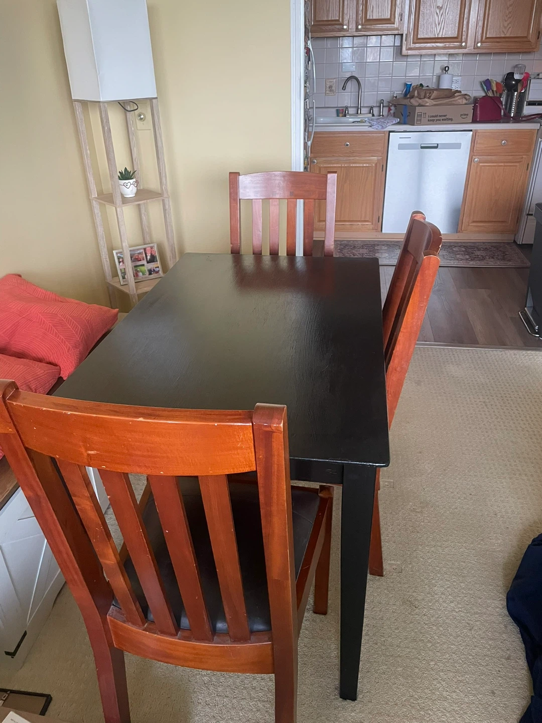 Set of 3 Mission-Style Wood Dining Chairs - photo 3