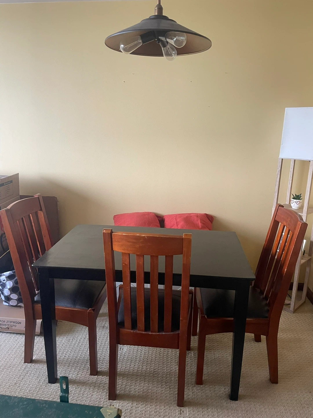 Set of 3 Mission-Style Wood Dining Chairs - photo 4