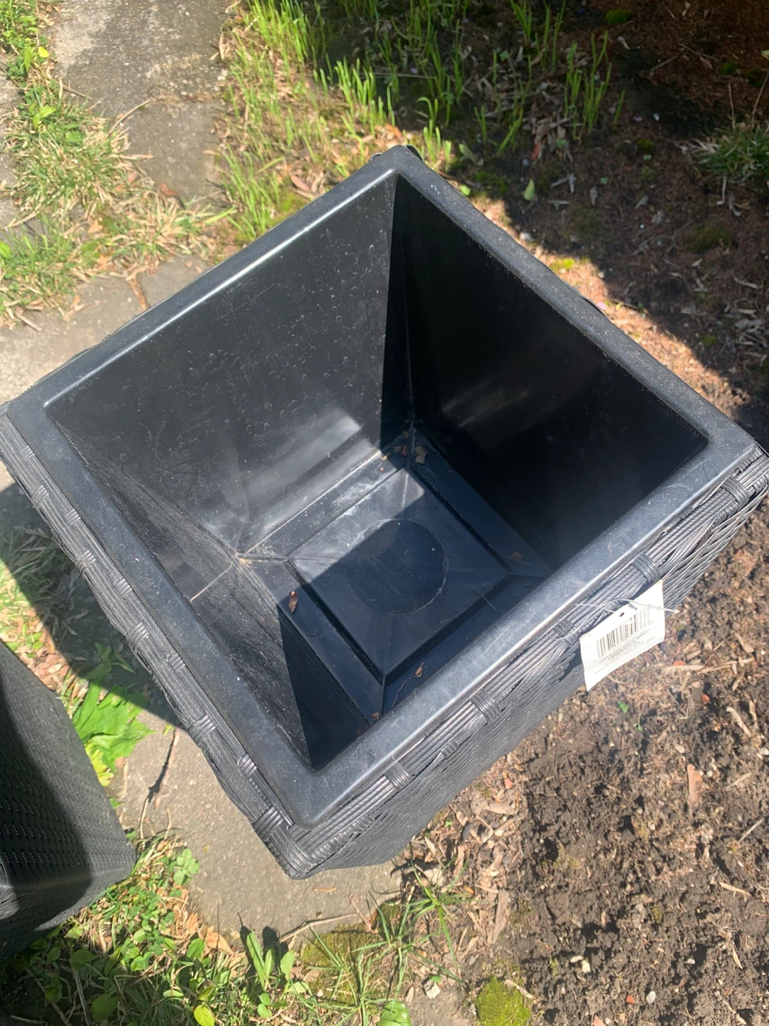 Black Tapered Square Planters (Set of 2) - photo 4
