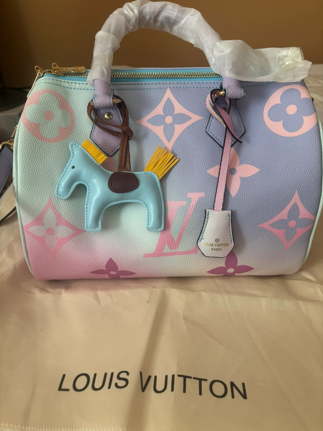 Louis Vuitton Speedy Bandouliere 30 Pastel Monogram Bag