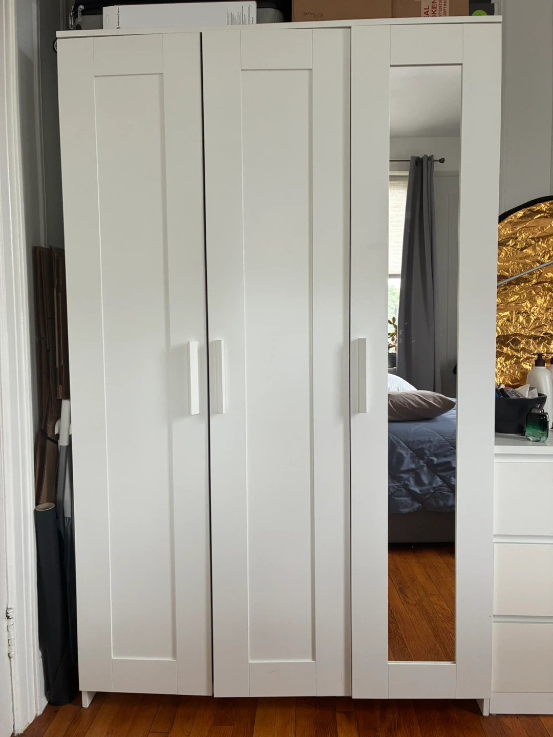 IKEA BRIMNES Wardrobe with 3 doors, white