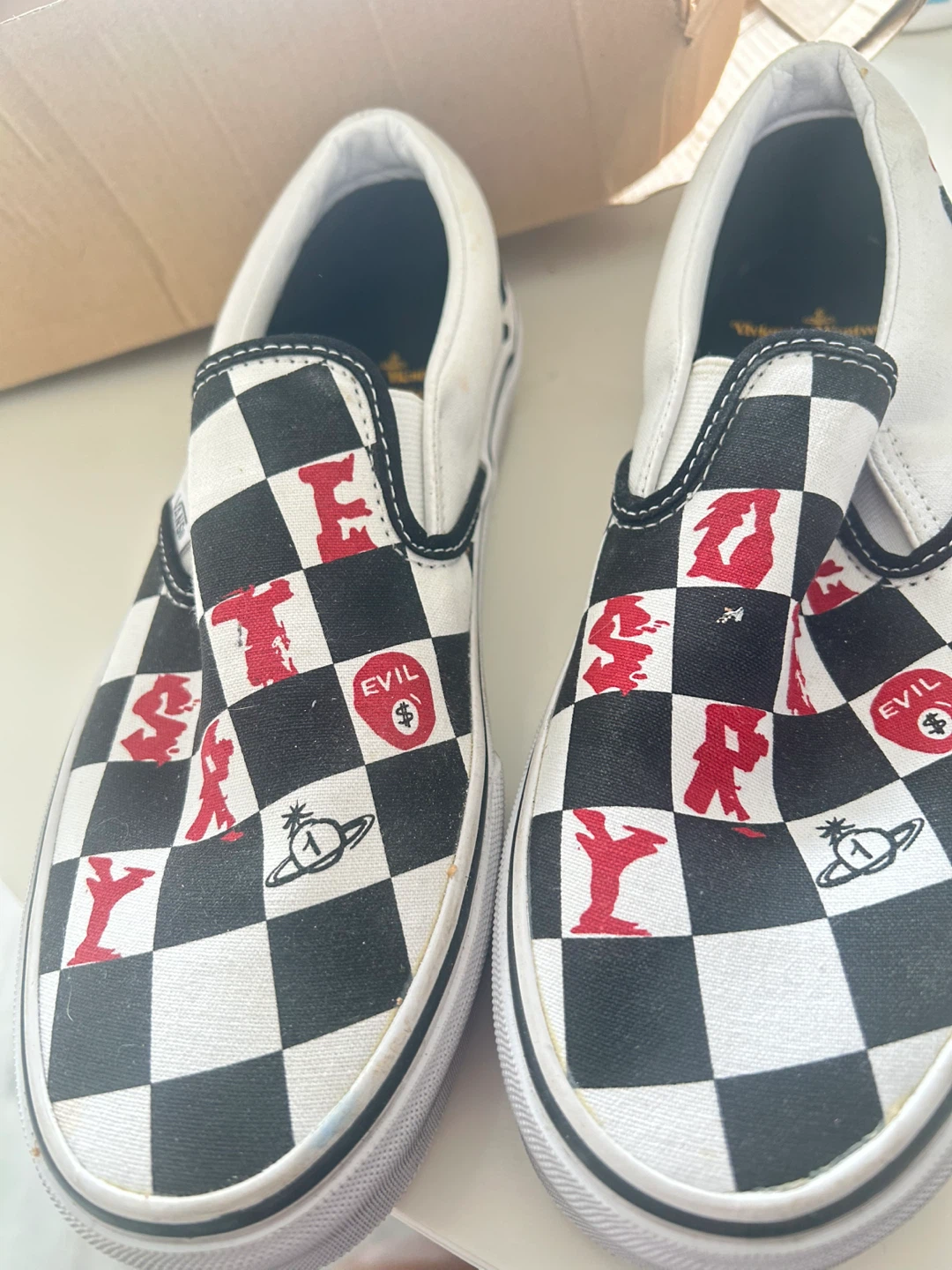 Vans x Vivienne Westwood Checkerboard Slip-On Shoes