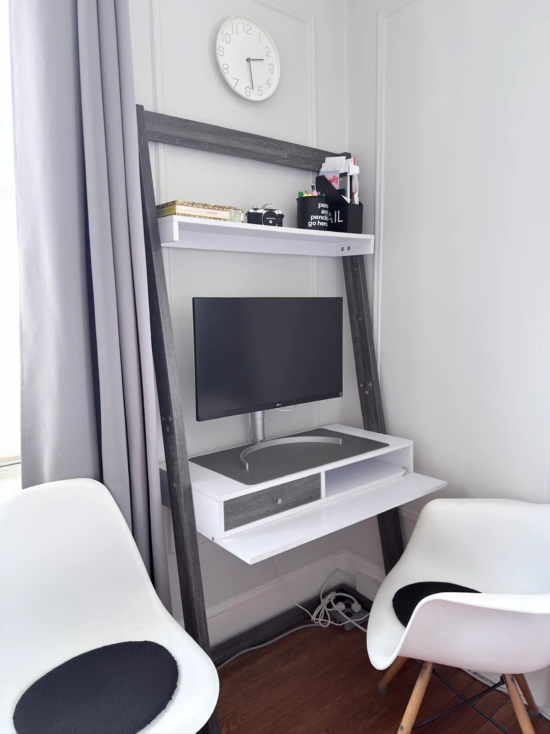 Ladder Desk with Shelving