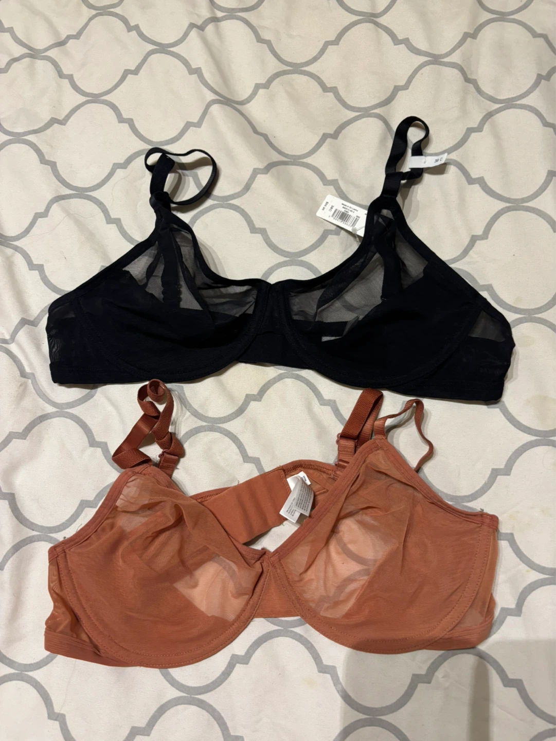 BRAND NEW GapBody Bras - Black and Rust - 36C - photo 4