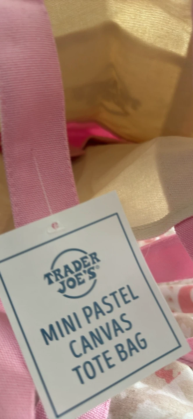 Trader Joe's Mini Pastel Canvas Tote Bag - photo 2