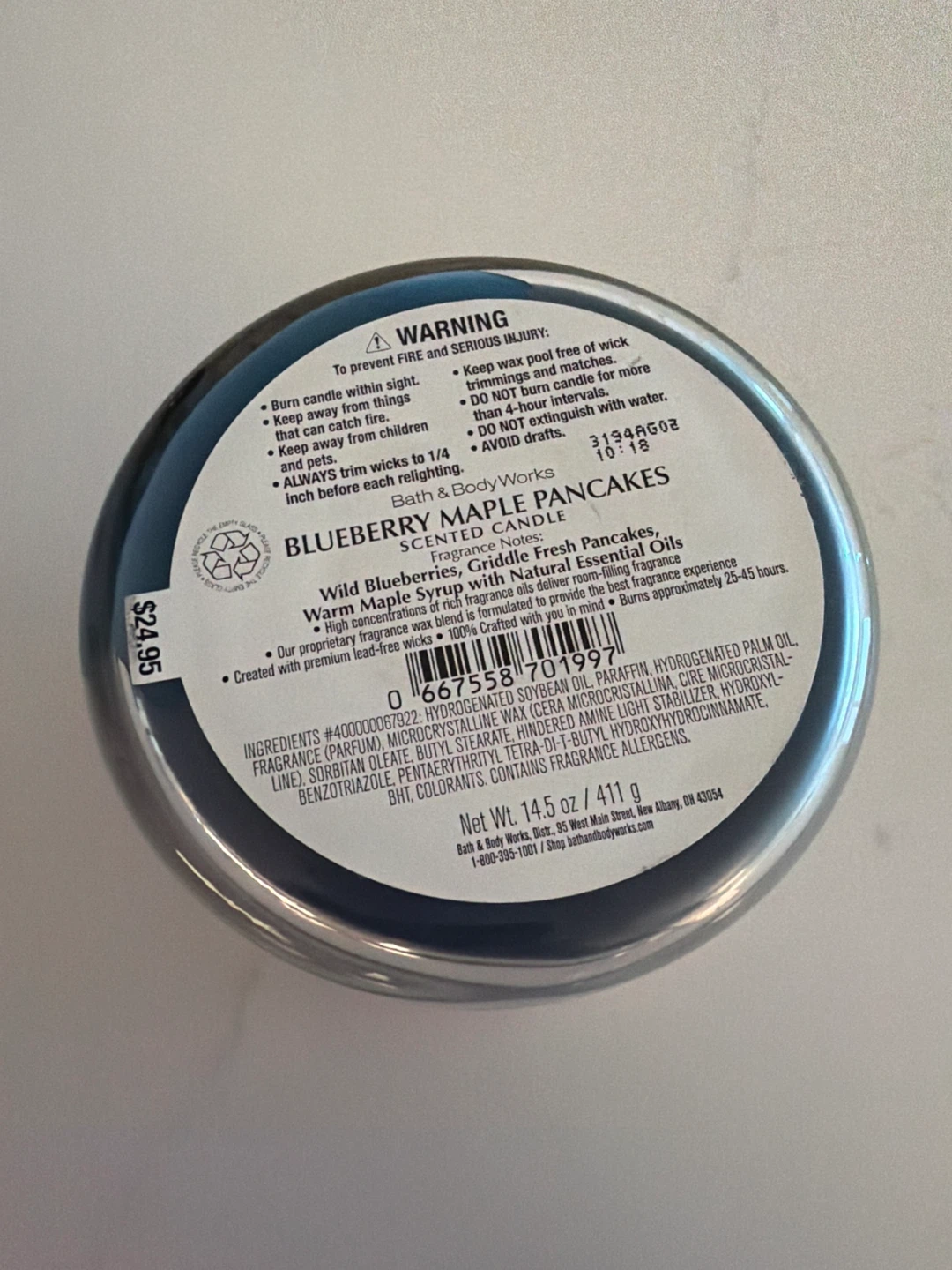 Bath & Body Works Blueberry Maple Pancakes 3-Wick Candle - photo 3