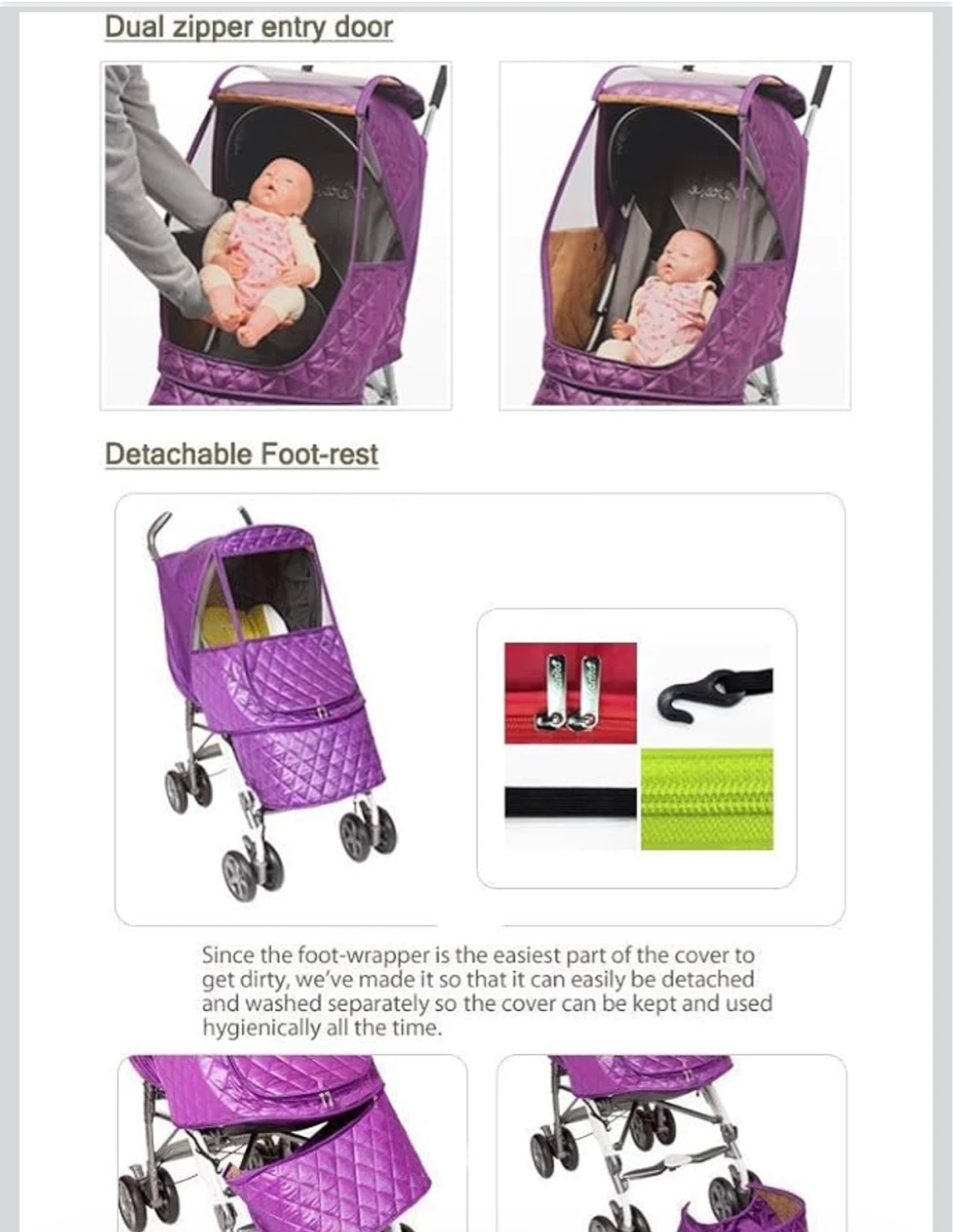 Manito Castle Alpha Stroller Weather Shield - Chocolate - photo 5