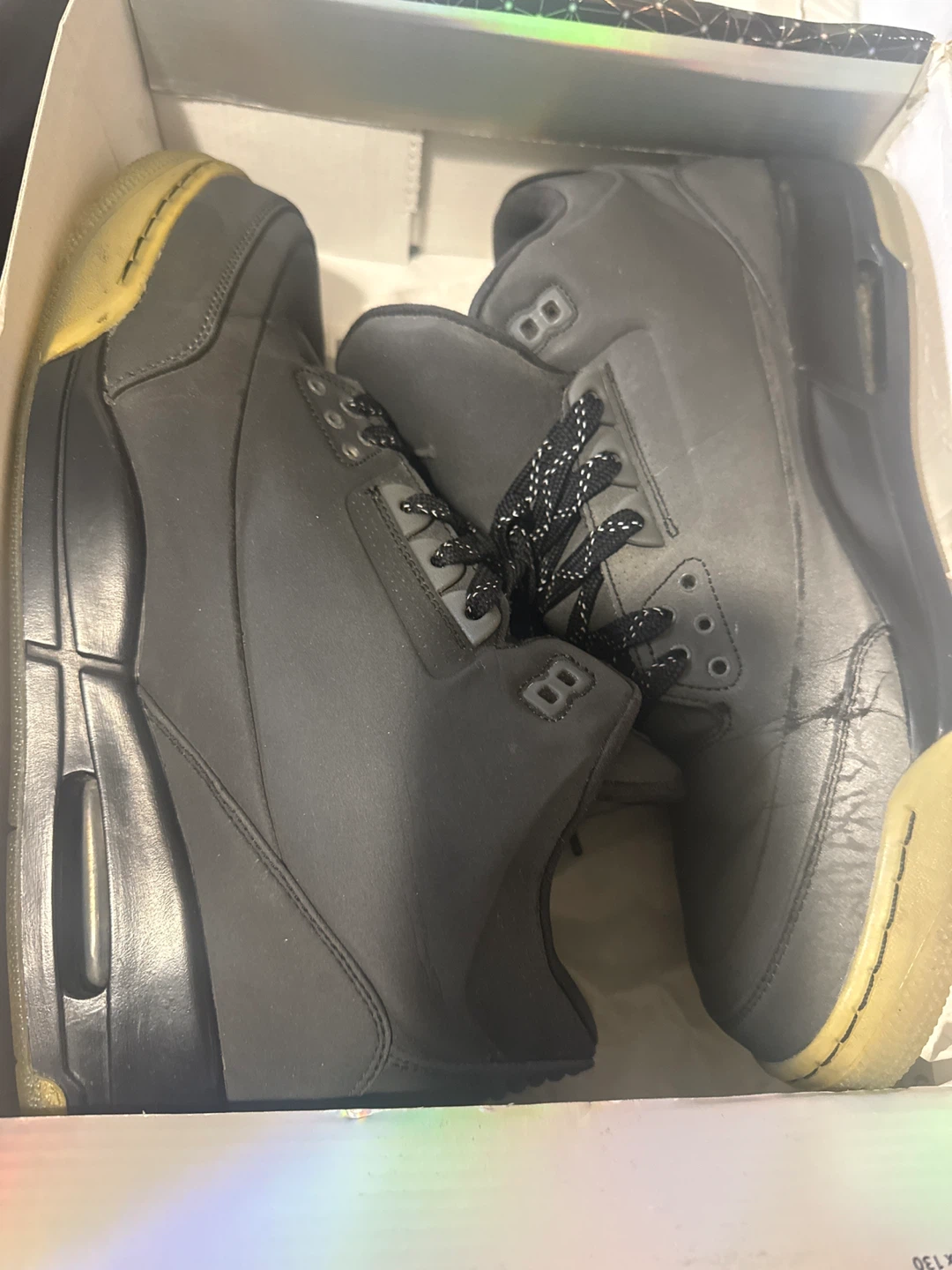 Air Jordan 5LAB3 Black-Black-Clear Retro Shoes - photo 2
