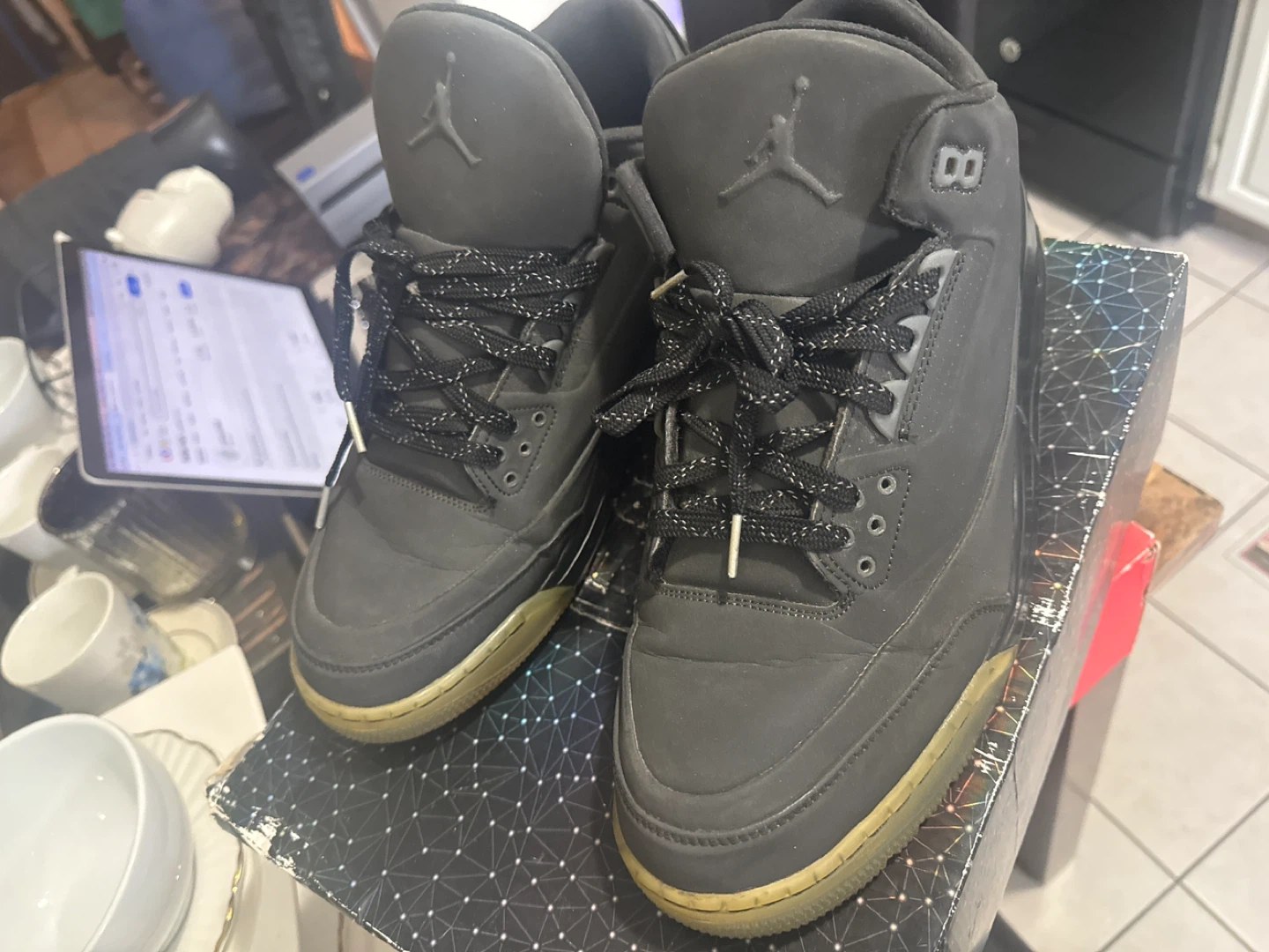 Air Jordan 5LAB3 Black-Black-Clear Retro Shoes - photo 4
