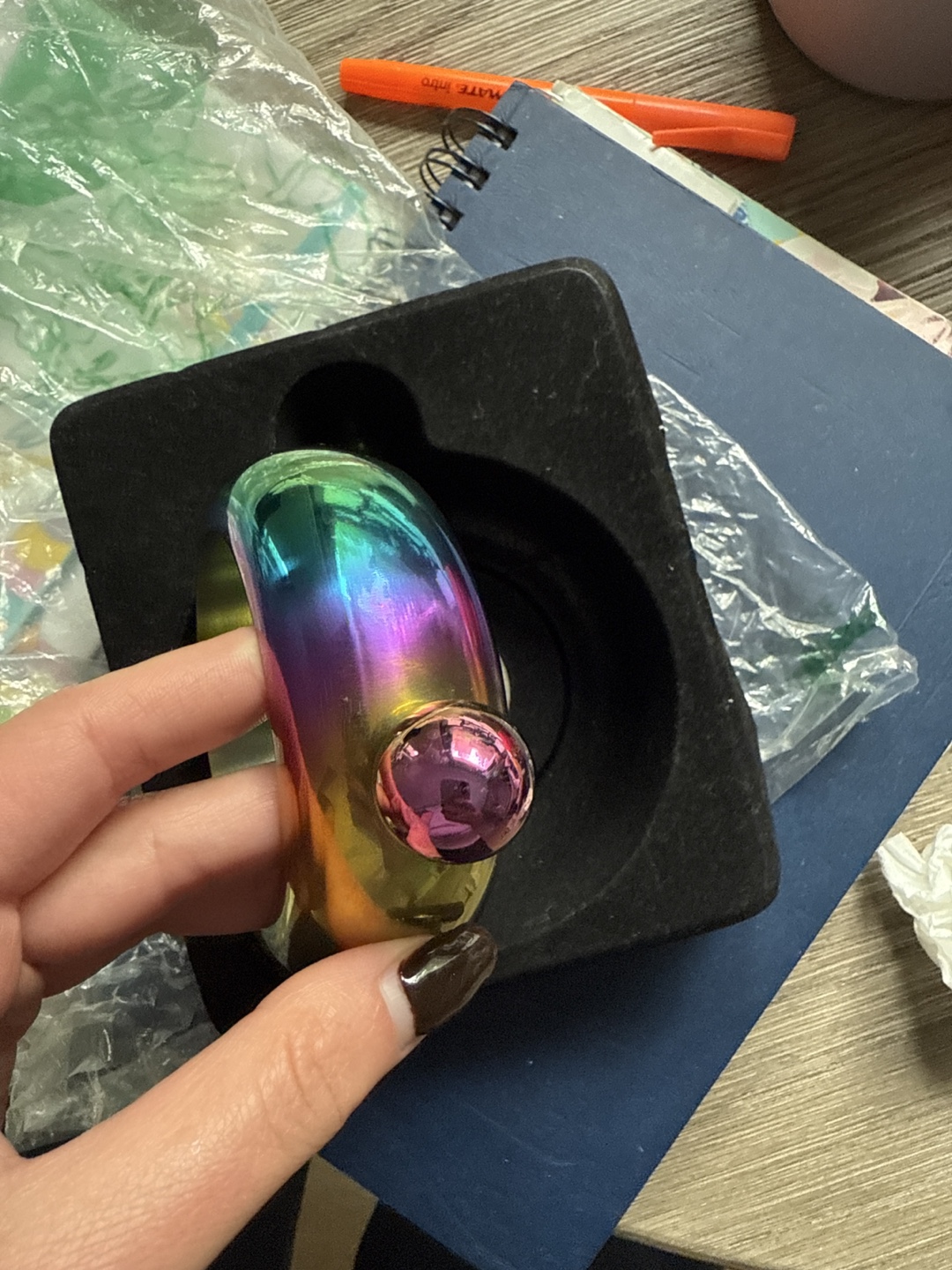 Rainbow Stainless Steel Flask Bracelet - photo 2