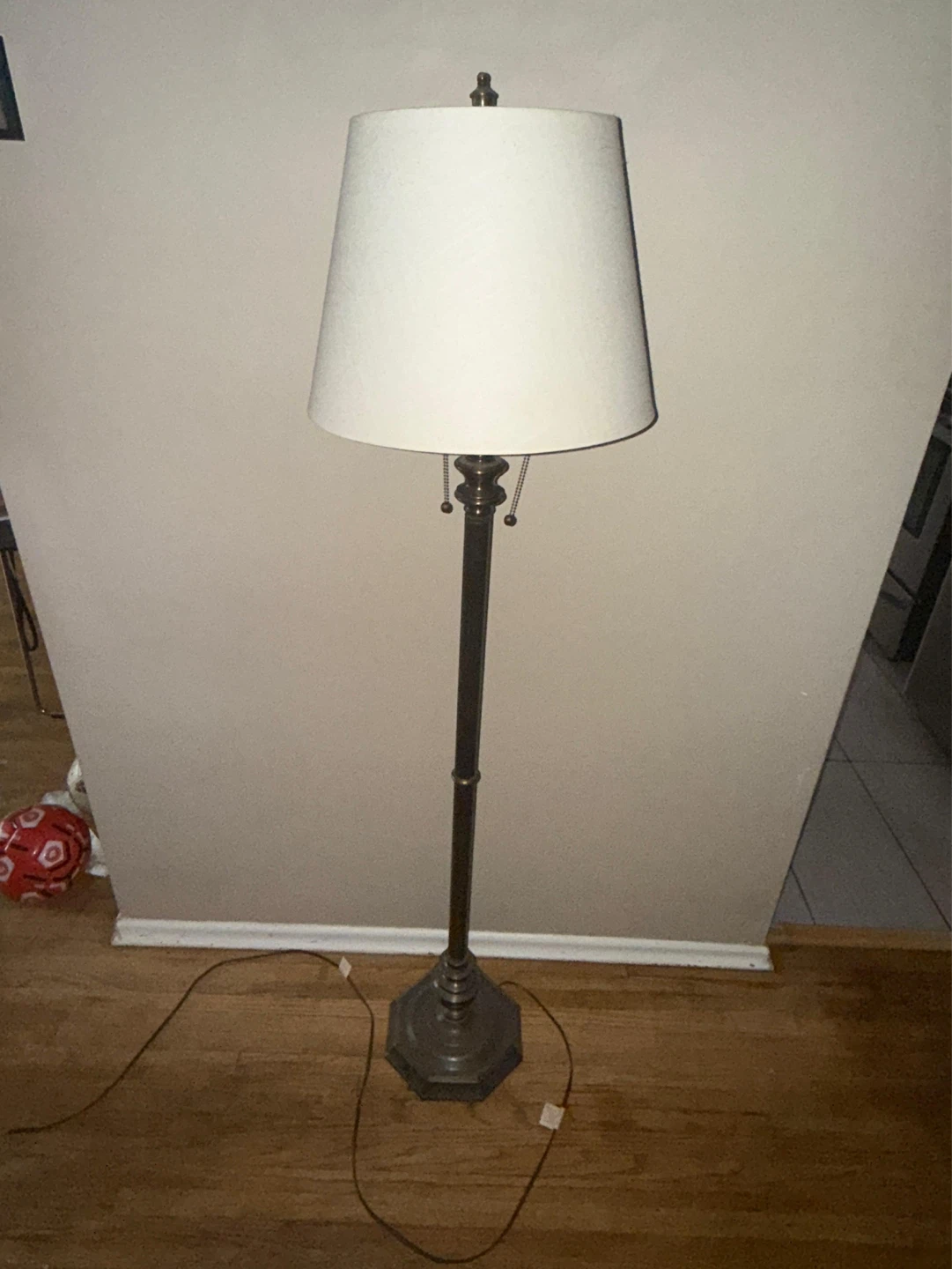 Floor Lamp with White Shade