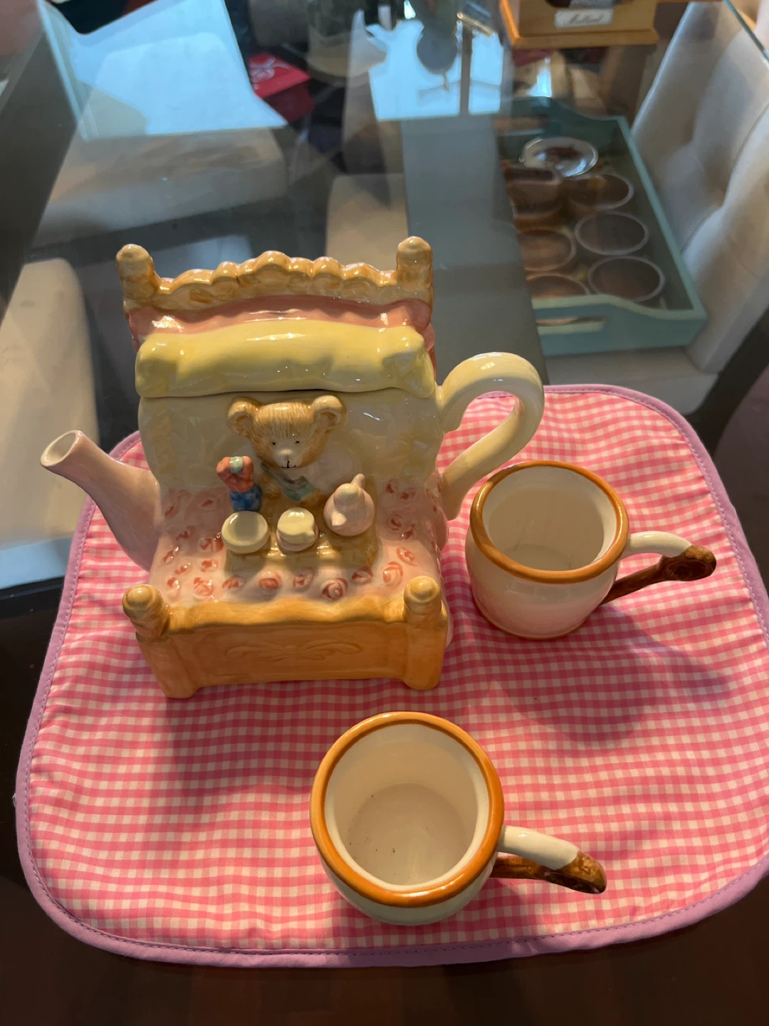 Novelty Teddy Bear Bed Tea Set