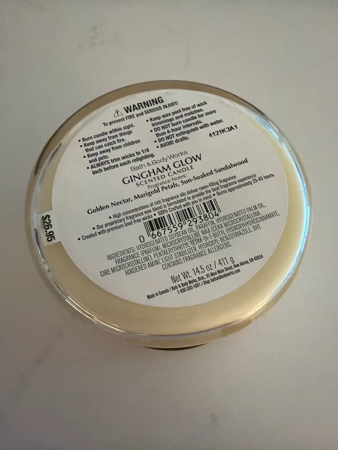 Bath & Body Works Gingham Glow Scented Candle - photo 3