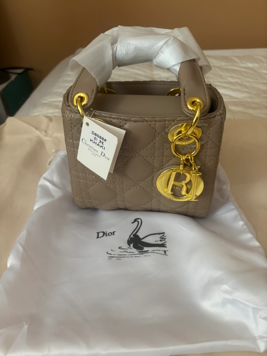 Dior Lady Dior Mini Bag - Khaki