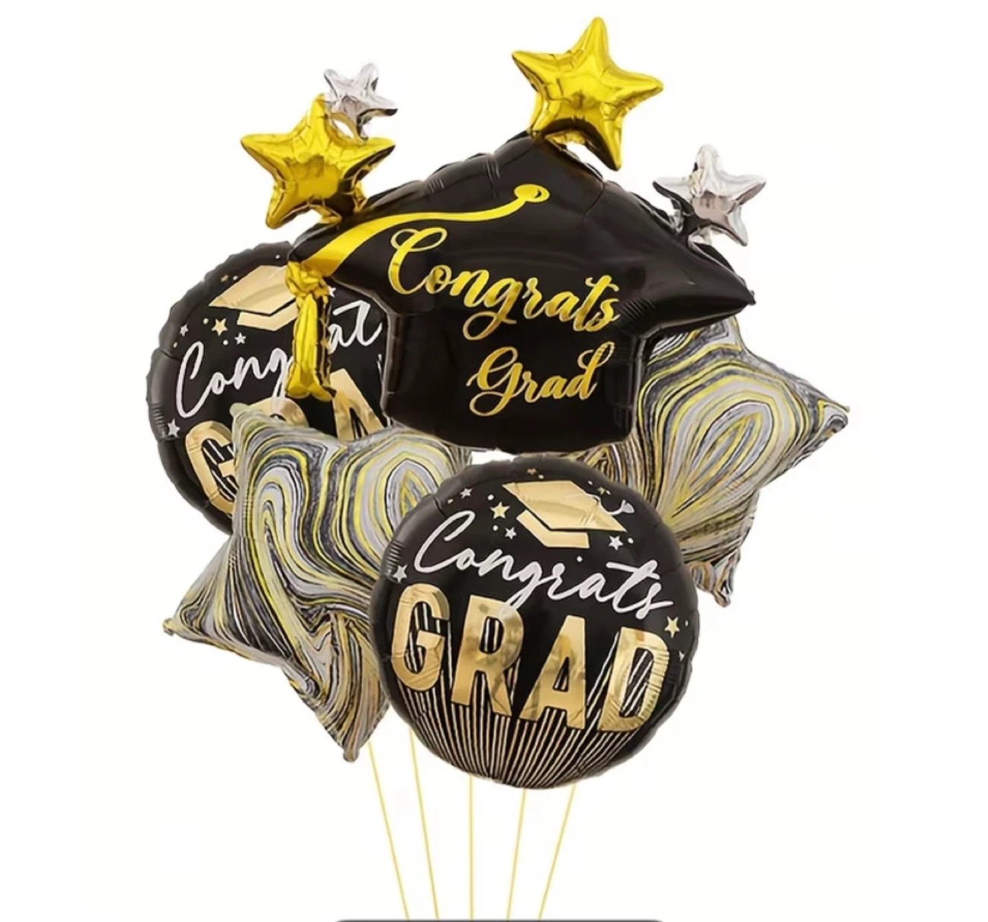 6 items Graduation Balloons - Congrats Grad Set - photo 2