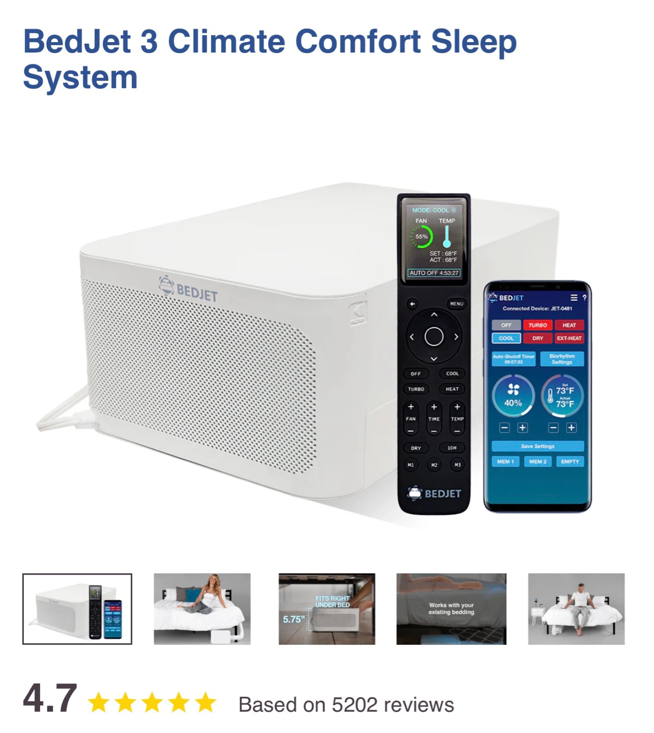 BedJet 3 Climate Comfort Sleep System
