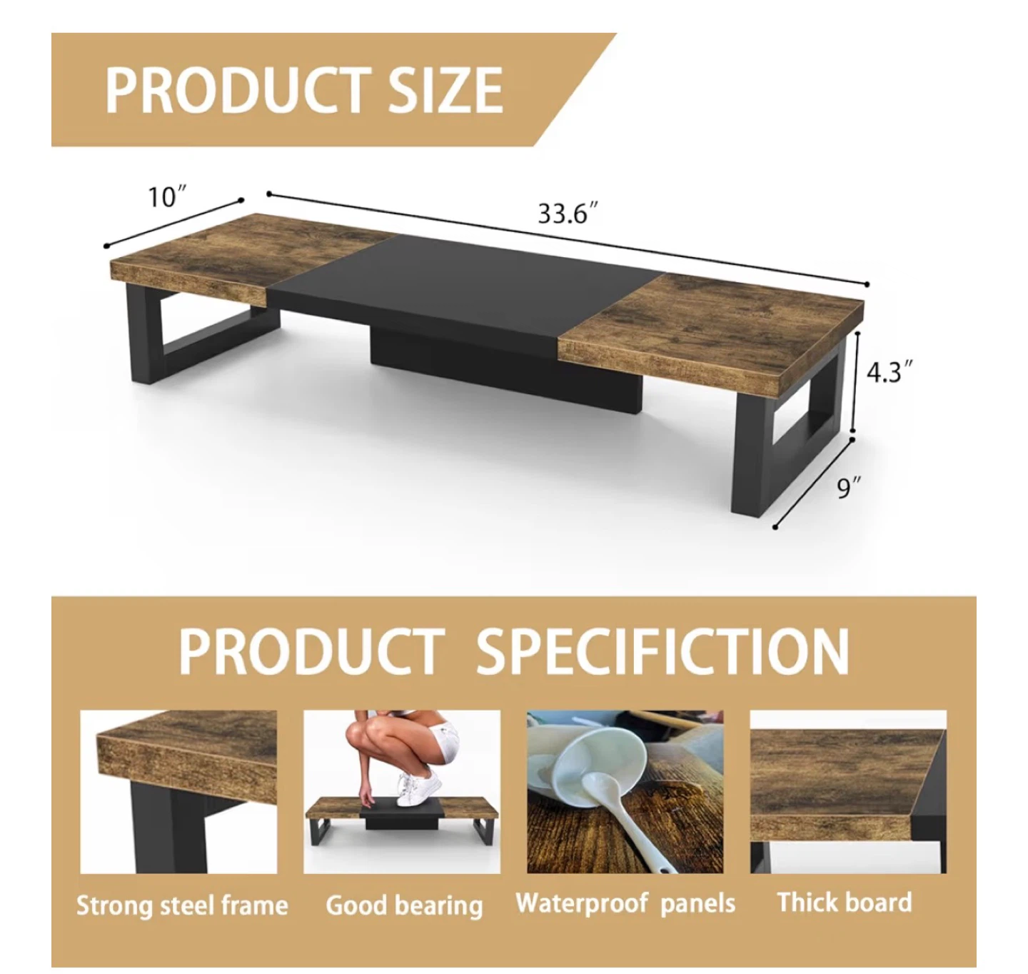 Monitor Riser Stand with Storage - photo 2