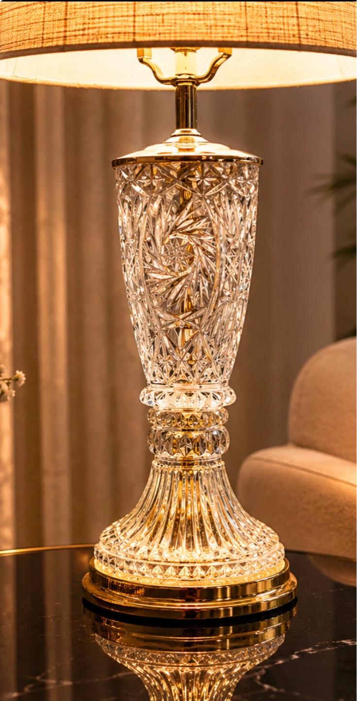 ✨ Beautiful Vintage Crystal Table Lamp ✨ - photo 3