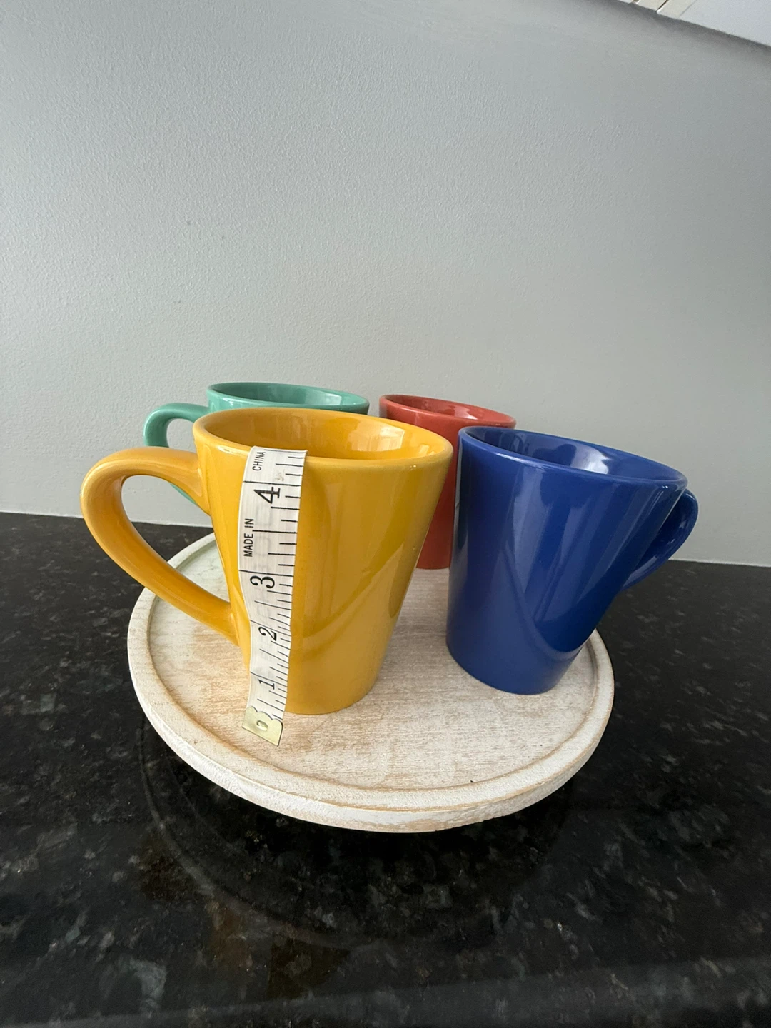 Set of 4 colourful ceramic mugs - photo 4