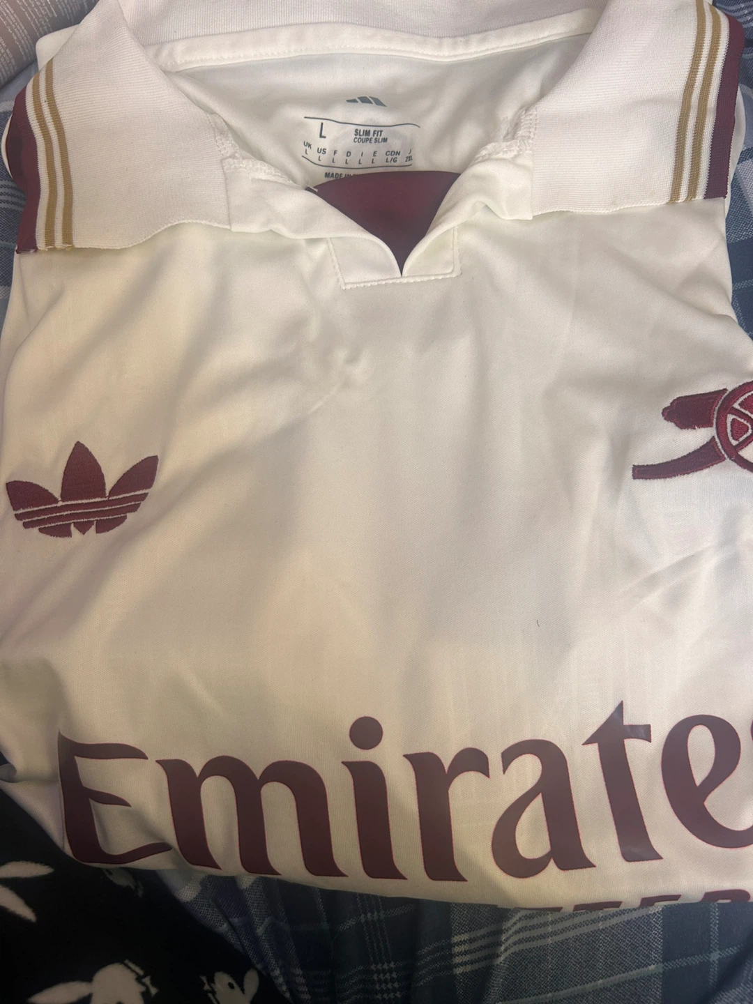 William Saliba Adidas Arsenal Emirates Jersey - Size L