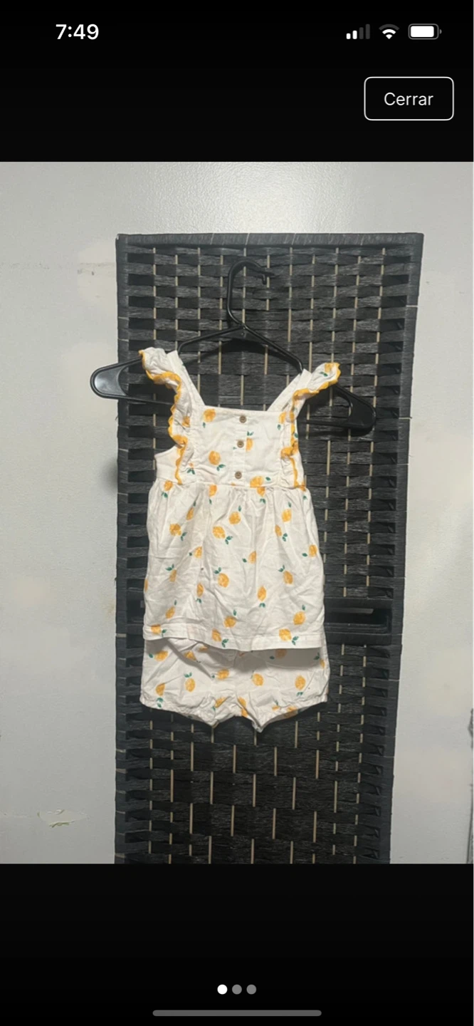 Baby Girl Lemon Print Outfit size 3 years kids - photo 2