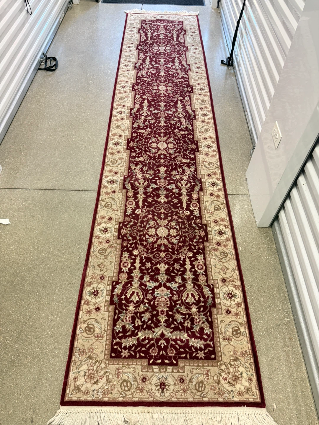 High Quality Persian Style Runner Rug - Burgundy & Cream - photo 2