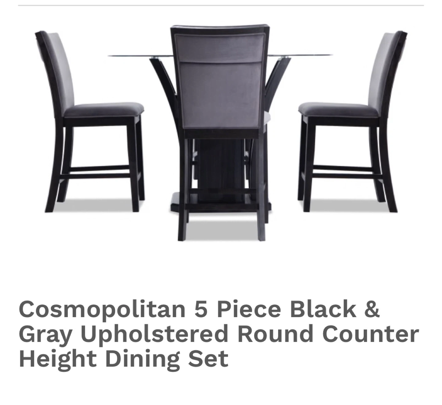 Cosmopolitan 5 Piece Counter Height Dining Set