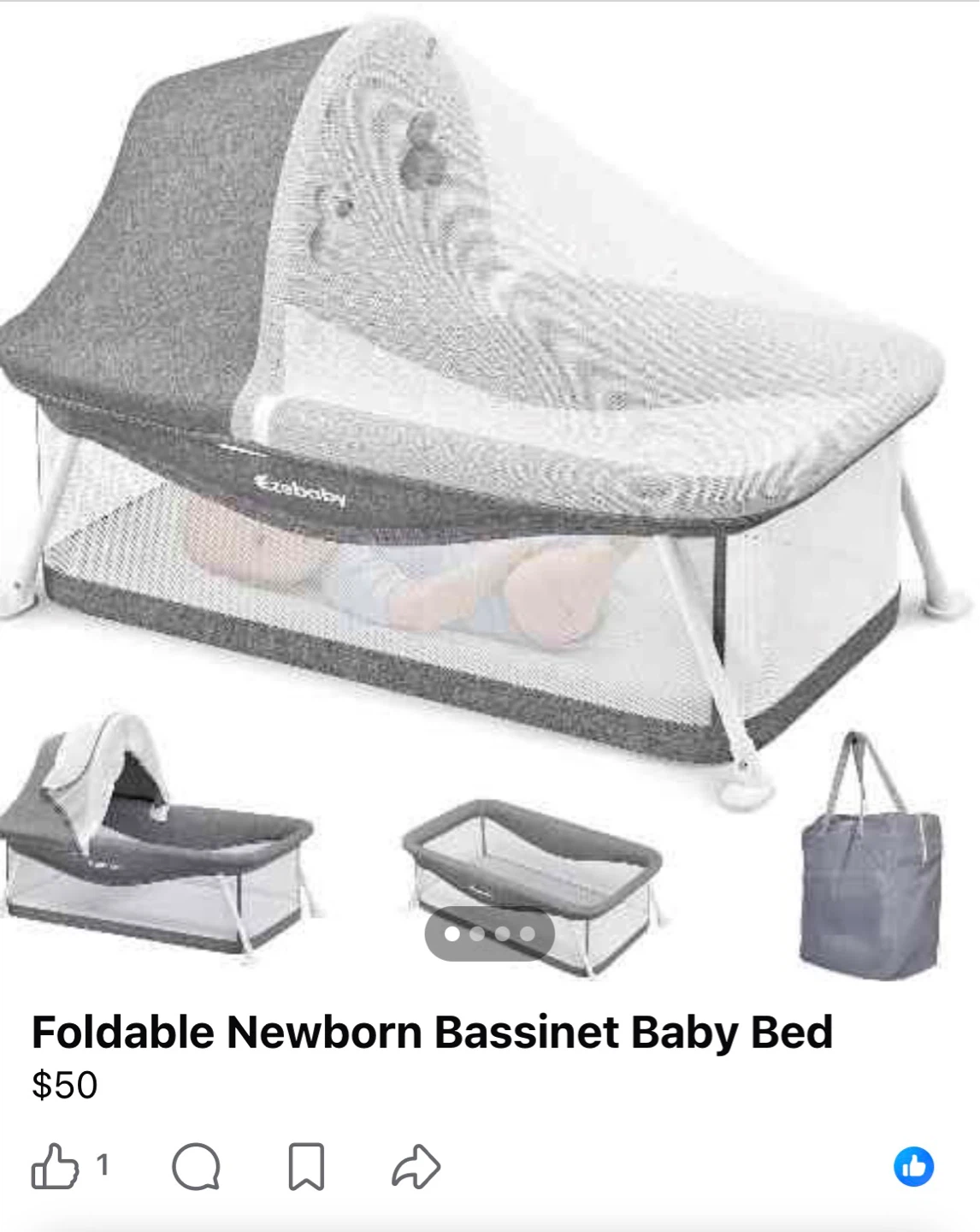 Foldable Newborn Bassinet Baby Bed