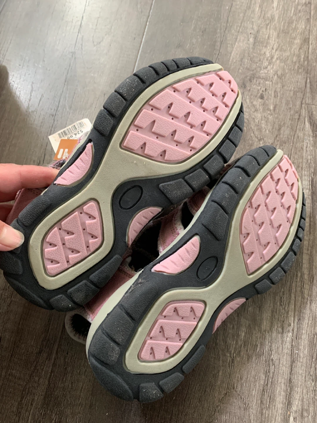 Brand New Northside Kids Pink Grey Sandals Size 4 - photo 3