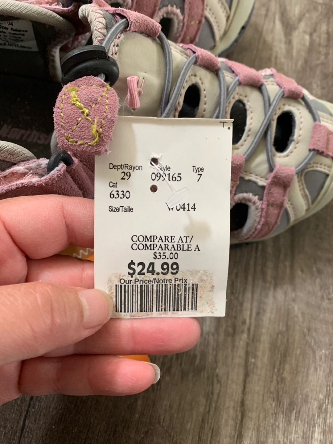 Brand New Northside Kids Pink Grey Sandals Size 4 - photo 4