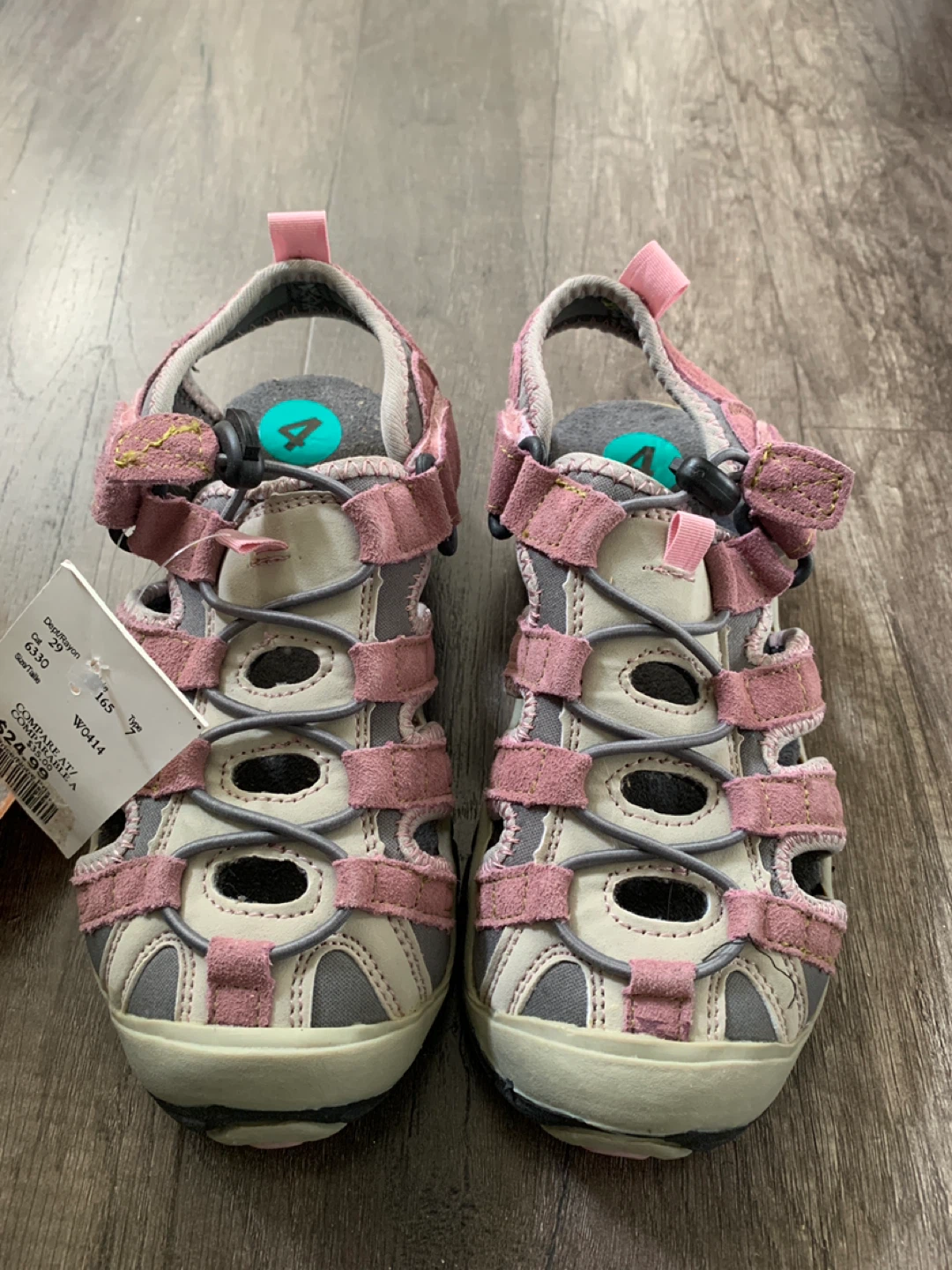 Brand New Northside Kids Pink Grey Sandals Size 4