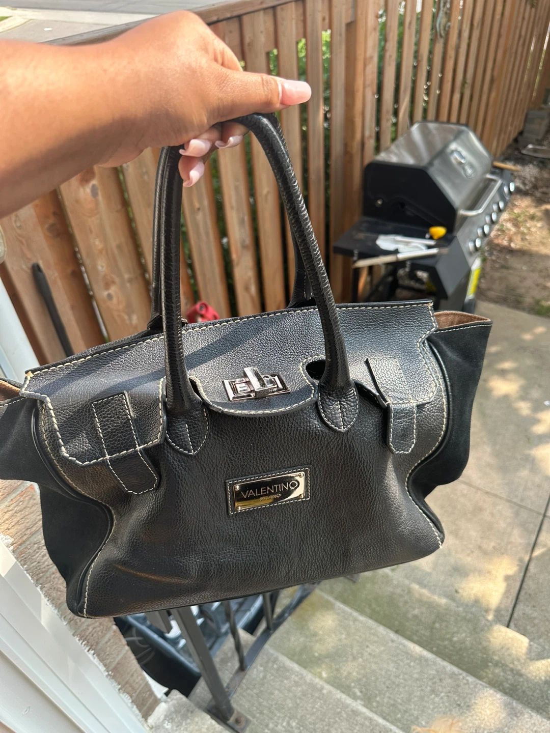 Valentino Black Leather Satchel Handbag - photo 5