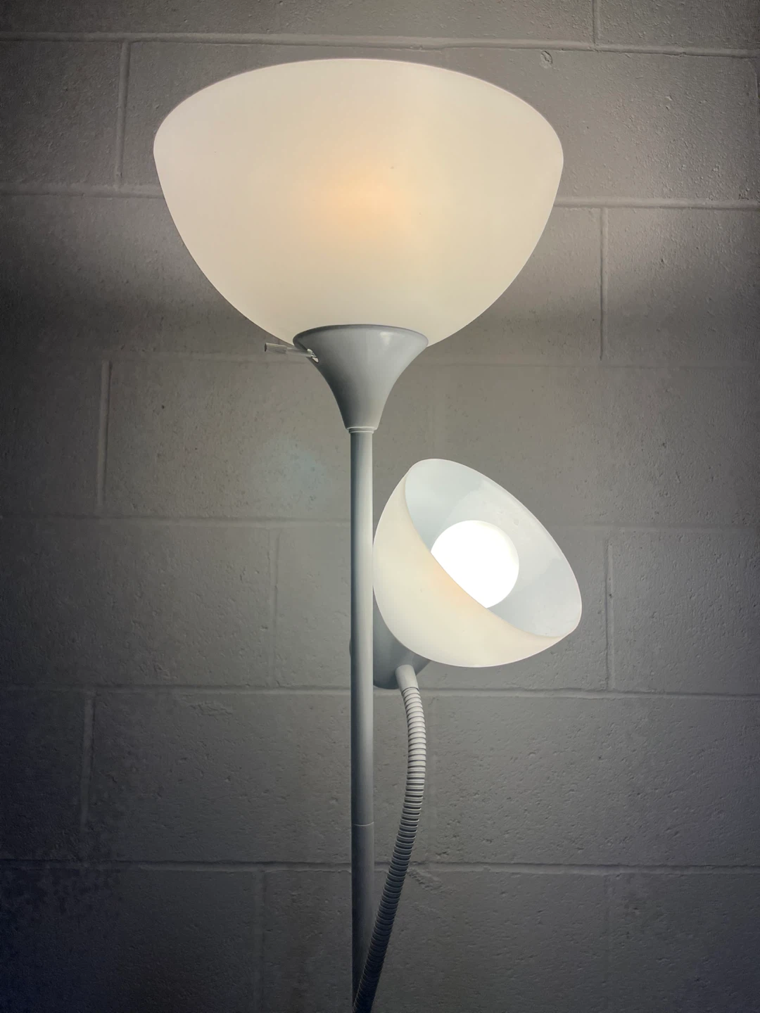 Ikea White tall Floor Lamp with Adjustable Reading Light - photo 2