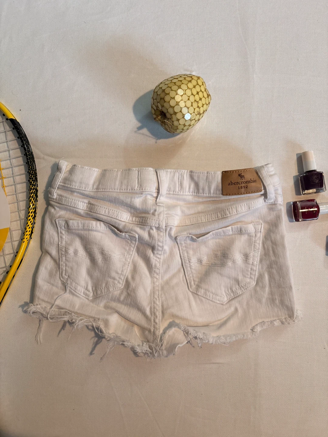 White Abercrombie Kids Denim Shorts
