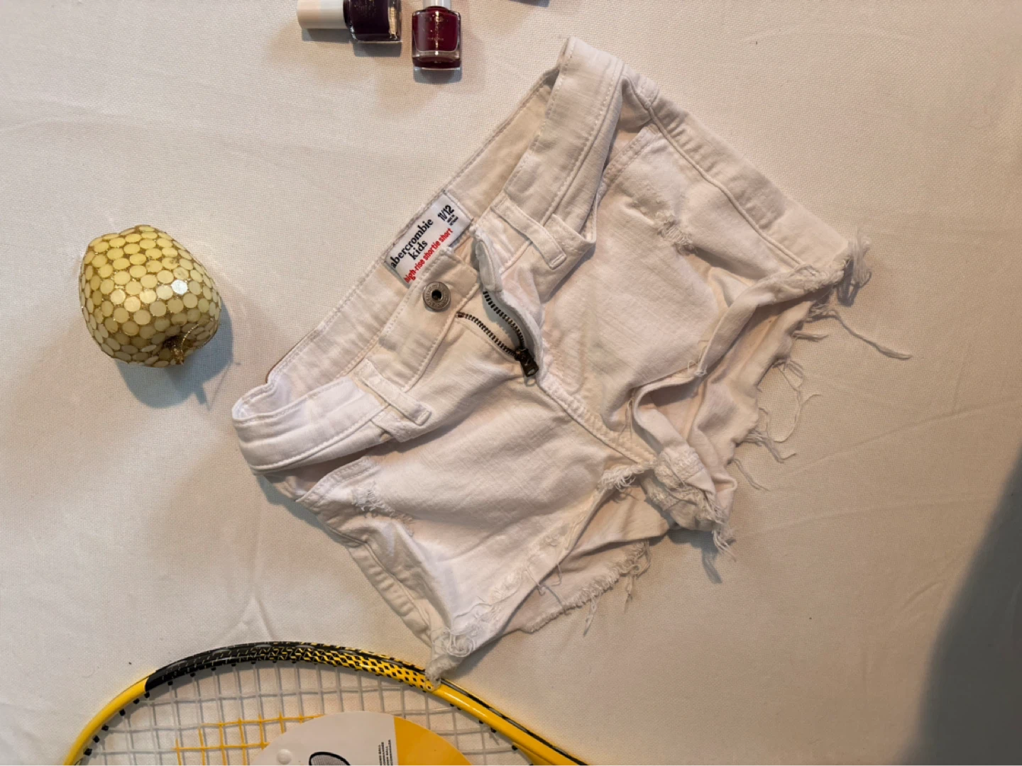 White Abercrombie Kids Denim Shorts - photo 2