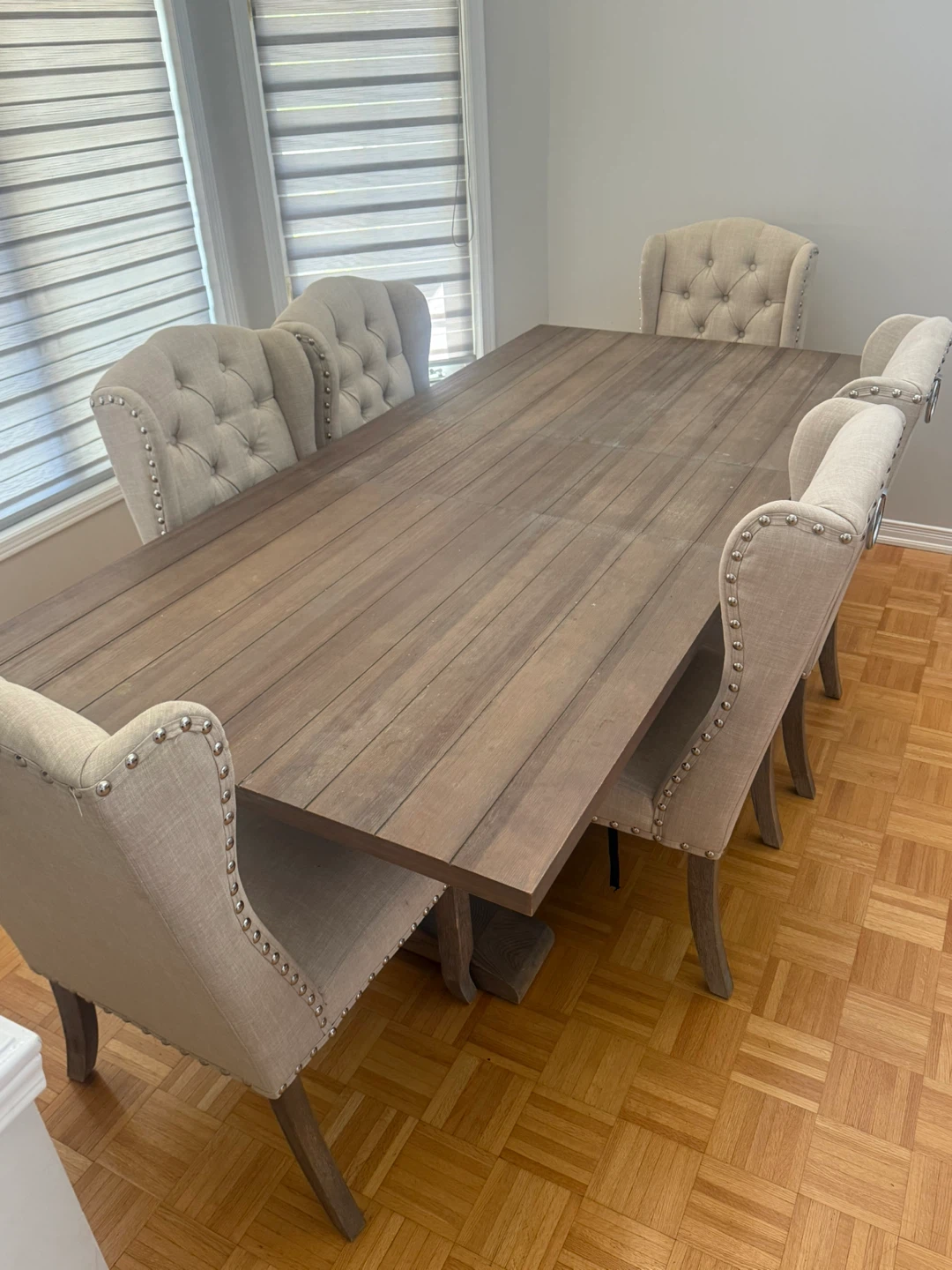 Rustic Farmhouse Dining Table with Chairs - photo 2