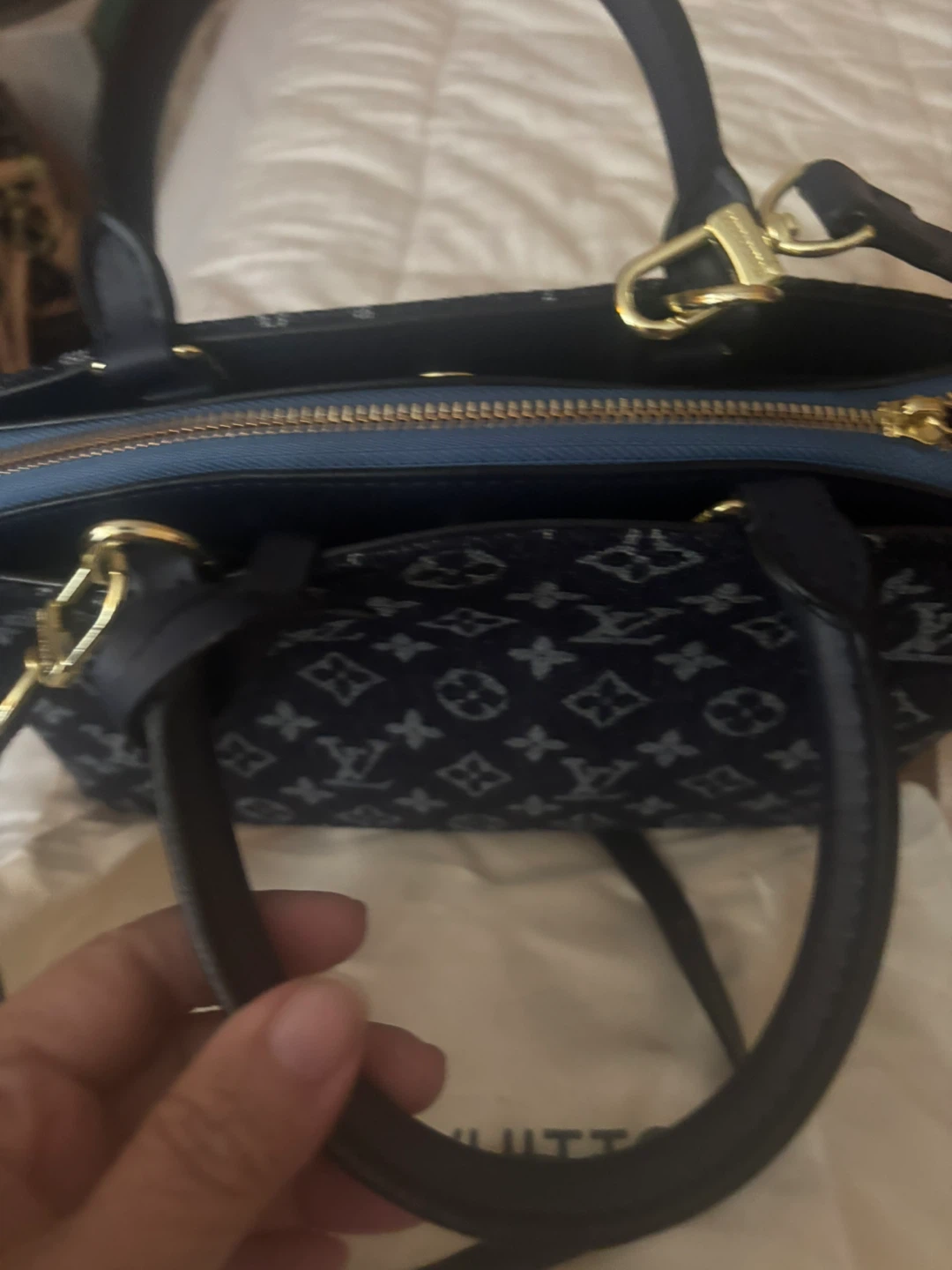 Louis Vuitton Speedy Denim Monogram Handbag - photo 2