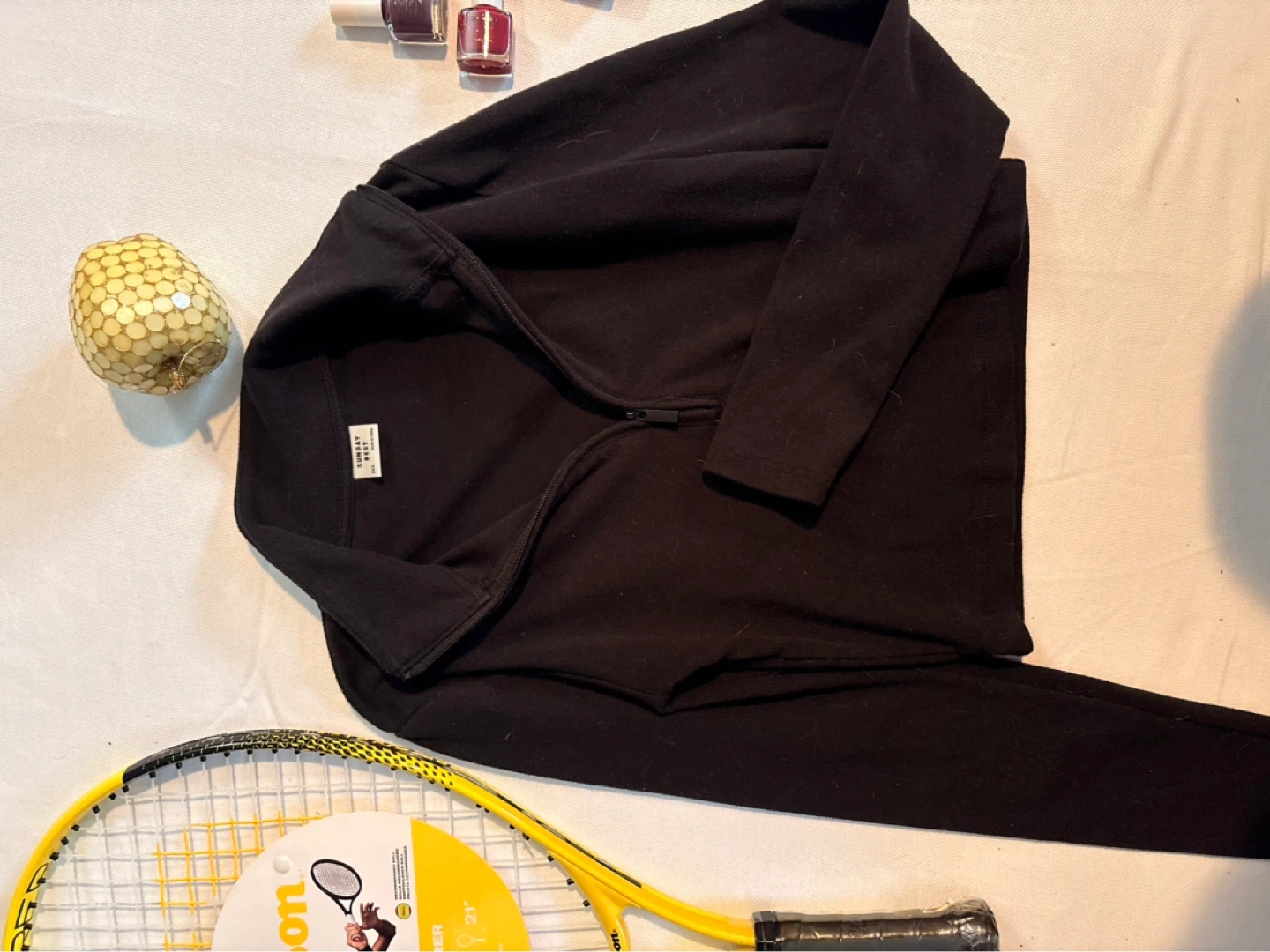Black 1/4 Zip Pullover