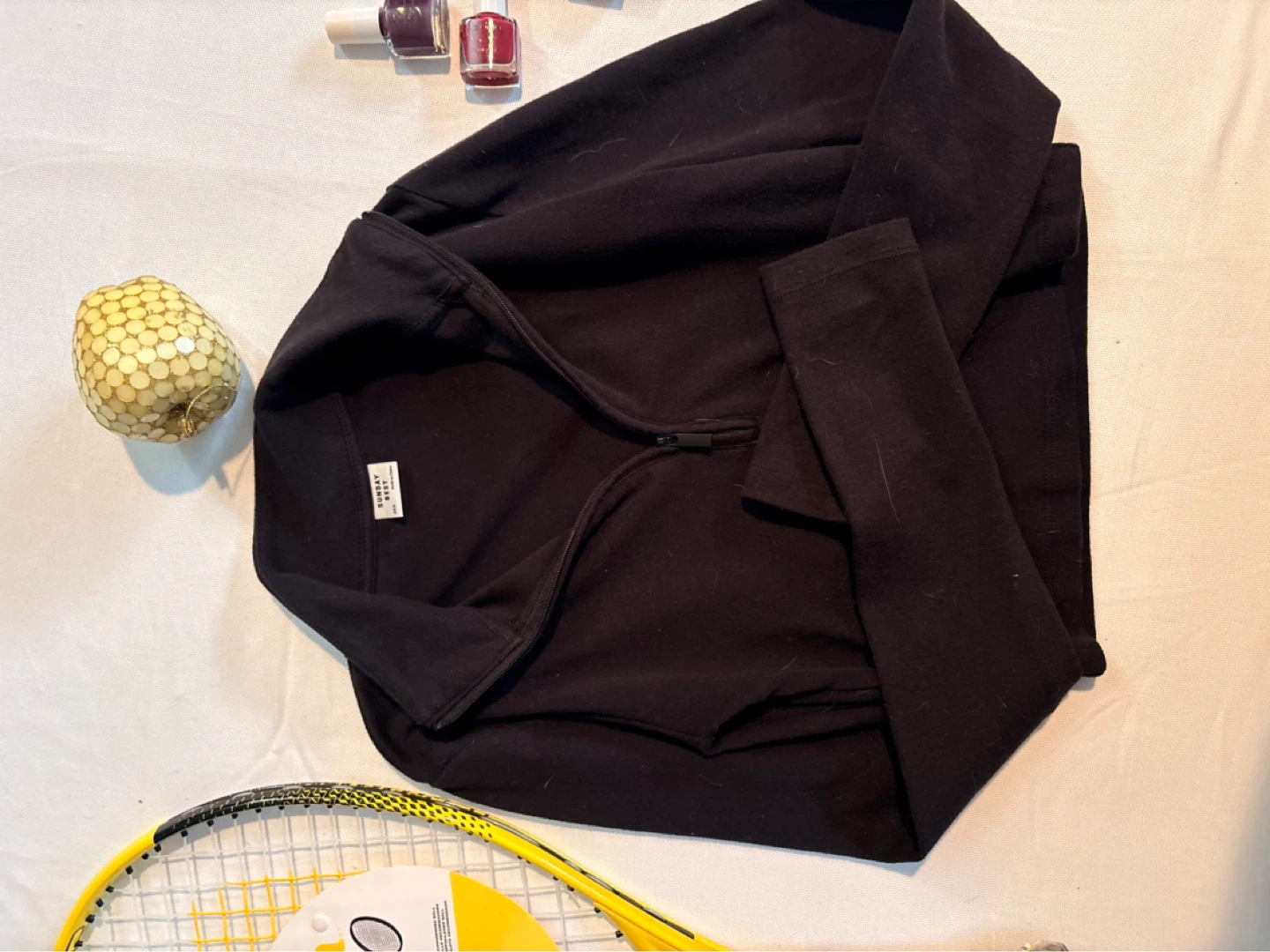 Black 1/4 Zip Pullover - photo 2