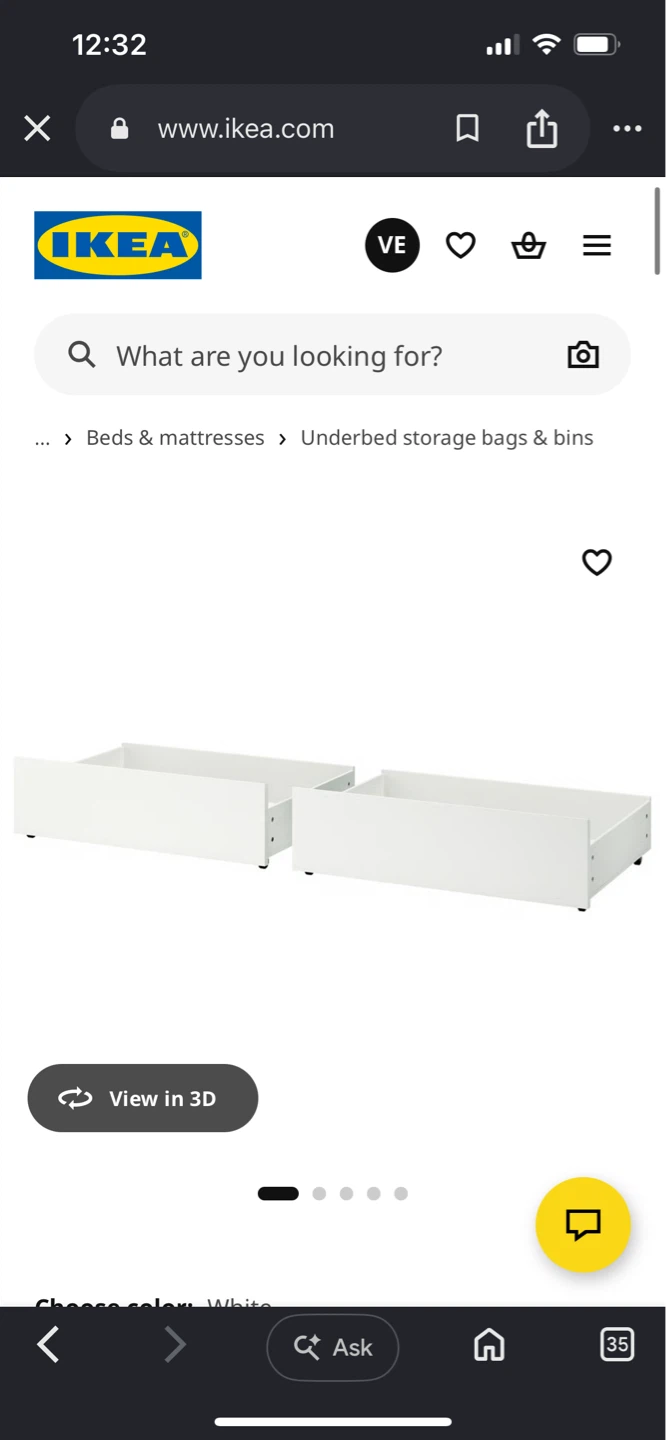 IKEA MALM Underbed Storage Drawes - White (Queen/King) - photo 3