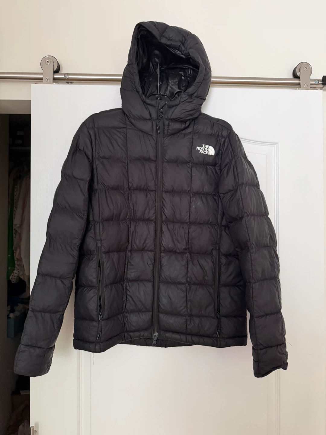 The North Face Black Down Puffer Hooded Jacket
