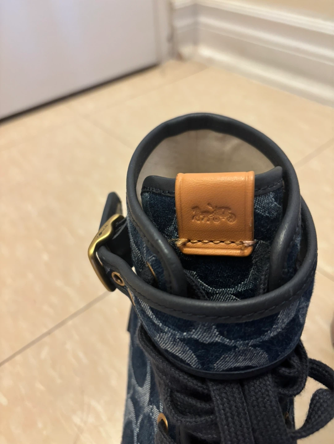 Coach Denim Signature High Top Sneakers - photo 4