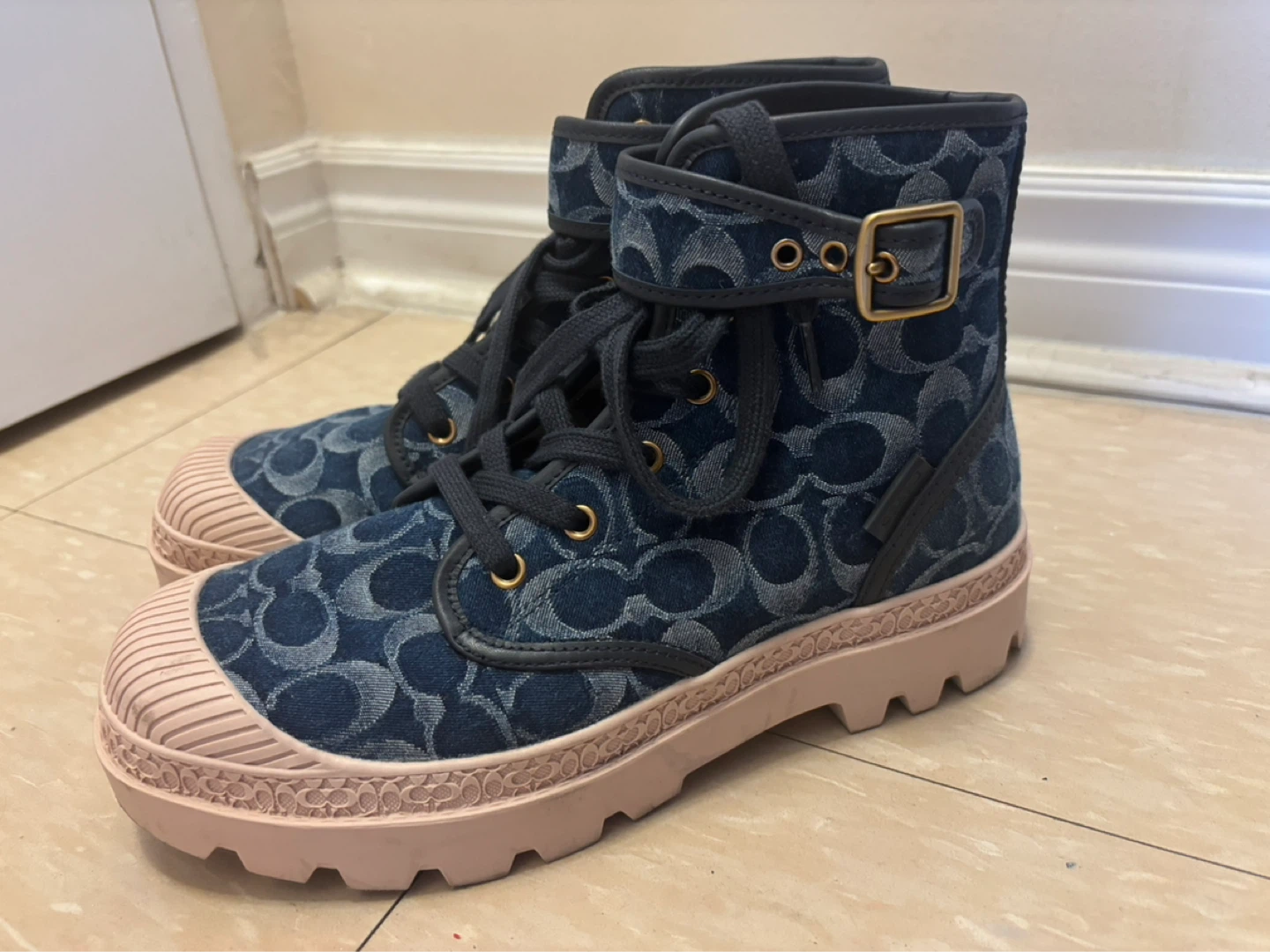Coach Denim Signature High Top Sneakers - photo 5