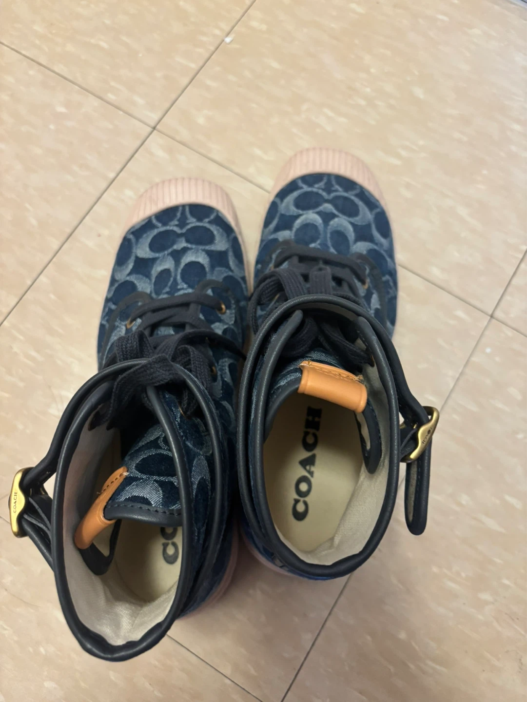 Coach Denim Signature High Top Sneakers - photo 3